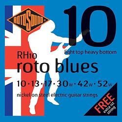 Foto van Rotosound rh10 roto blues set elektrische gitaarsnaren 010 - 052