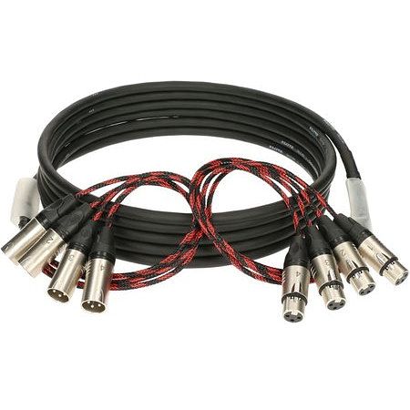 Foto van Klotz scd04xx03 loom cable multikabel 4x xlr 3p female naar 4x xlr 3p male 3 meter