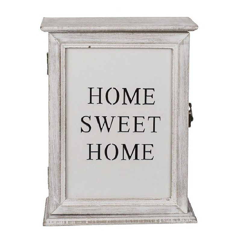 Foto van Houten sleutelkast/sleutelkluis home sweet home 20 x 26 cm - sleutelkastjes