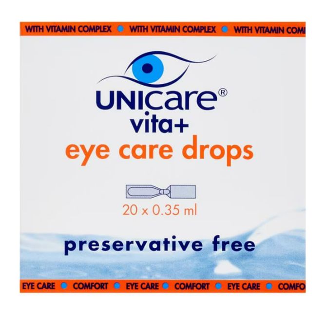 Foto van Unicare vita eye care drops ampullen 20 x 0.35ml