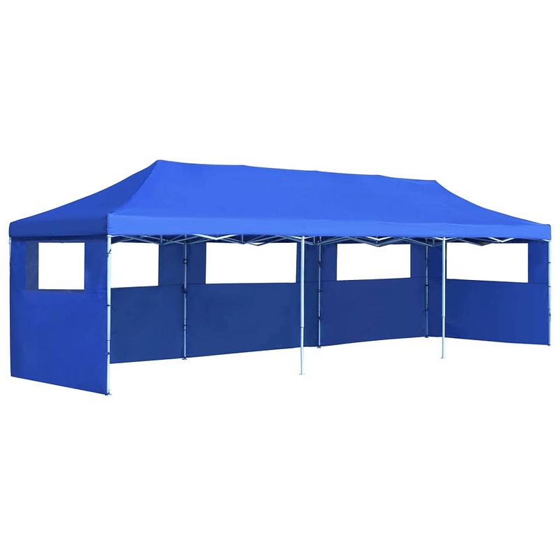 Foto van Vidaxl vouwtent pop-up met 5 zijwanden 3x9 m blauw