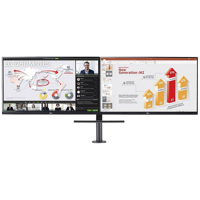 Foto van Lg electronics 27qp88dp-bs led-monitor 68.6 cm (27 inch) energielabel f (a - g) 5 ms displayport, hdmi ips lcd