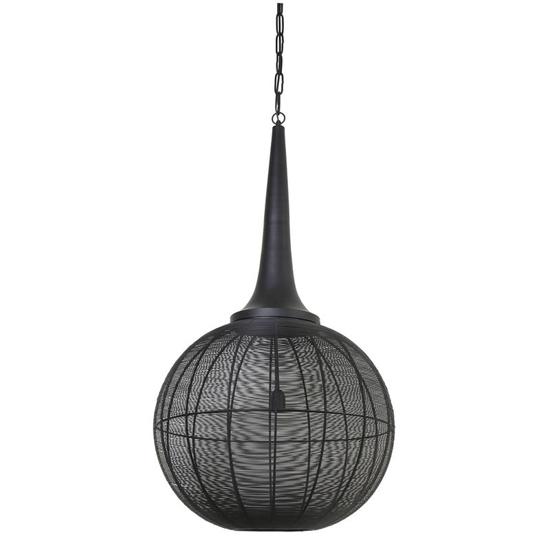 Foto van Light & living - hanglamp adrienne - 57x57x112 - zwart