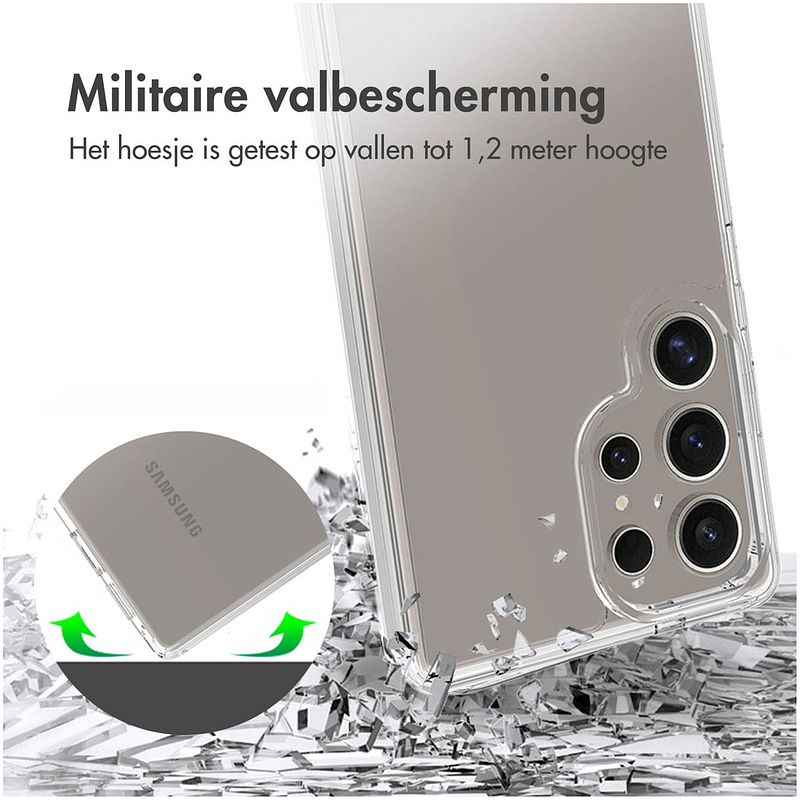 Foto van Accezz xtreme impact backcover voor samsung galaxy s25 ultra telefoonhoesje transparant