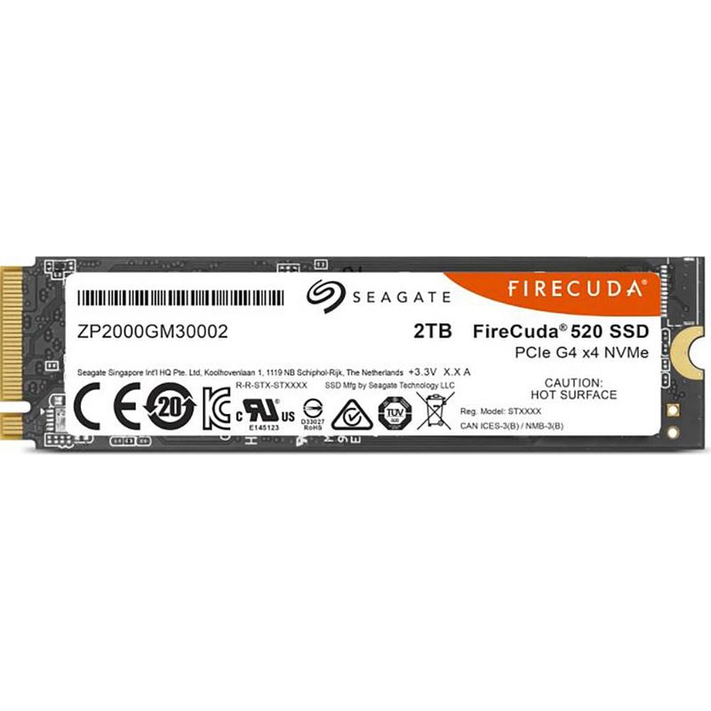 Foto van Seagate firecuda® 2 tb nvme/pcie m.2 ssd 2280 harde schijf m.2 nvme pcie 4.0 x4 retail zp2000gm3a002