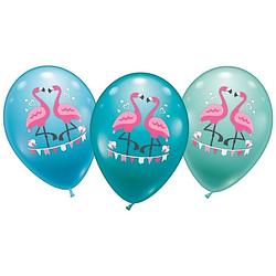 Foto van 6x stuks flamingo thema ballonnen 28 cm - ballonnen