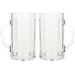 Foto van Glasmark bierglazen - bierpullen - transparant glas - 12x stuks - 500 ml - oktoberfest - bierglazen