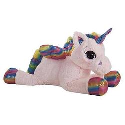 Foto van Knuffel rainbow eenhoorn wit roze 45cm (45 cm)