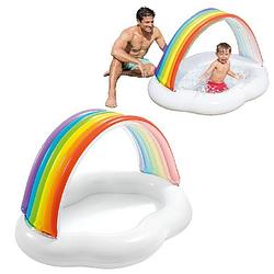 Foto van Intex babybadje rainbow cloud 142 x 119 x 84 cm