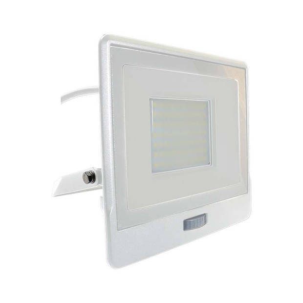 Foto van V-tac vt-158s-1 led schijnwerper met sensor - 50 w - 4000 lm - 4000k -