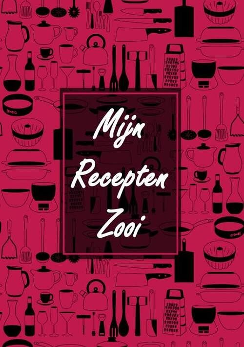 Foto van Receptenboek invulboek - blanco recepten notitieboek om zelf in te vullen - "mijn recepten zooi" - boeken & meer - paperback (9789464658217)