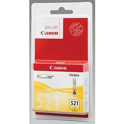 Foto van Canon inktcartridge cli-521y geel, 445 pagina's - oem: oem: 2936b008, met beveiligingsysteem