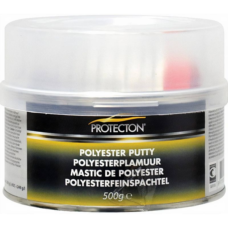 Foto van Protecton plamuur 500 gram polyester grijs