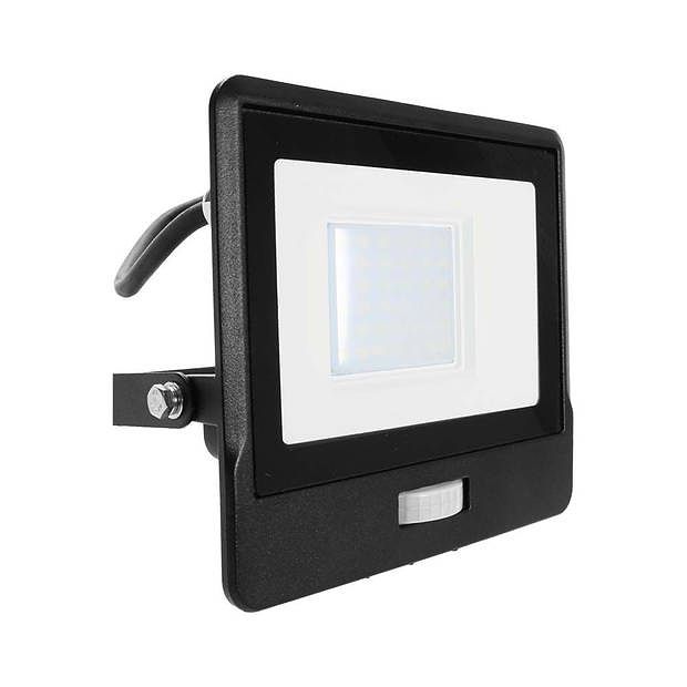 Foto van V-tac vt-158s-1 led schijnwerper met sensor - 50 w - 4000 lm - 4000k -