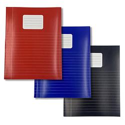Foto van Dula schriften - a5 formaat lijn - rood blauw zwart - 10 pak - schoolschrift gelijnd