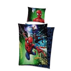 Foto van Spiderman dekbedovertrek - eenpersoons - 140x200 cm - kussensloop 60x70 cm - katoen - multi