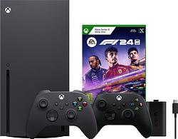 Foto van Xbox series x + f1 24 + tweede controller zwart + play & charge kit