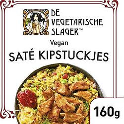 Foto van De vegetarische slager sate kipstuckjes vegan 160g bij jumbo