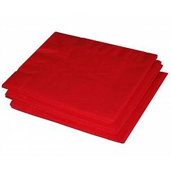 Foto van 40x stuks rode servetten 33 x 33 cm - feestservetten