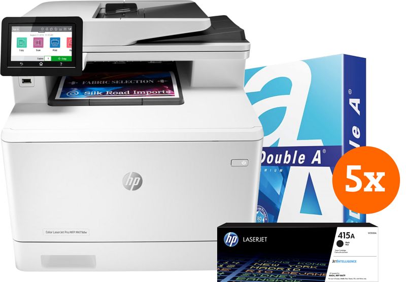 Foto van Hp color laserjet pro mfp m479dw + 1 extra zwarte toner + 25