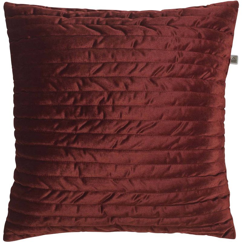 Foto van Dutch decor samla - kussenhoes bordeaux 50x50 cm - rood - rood