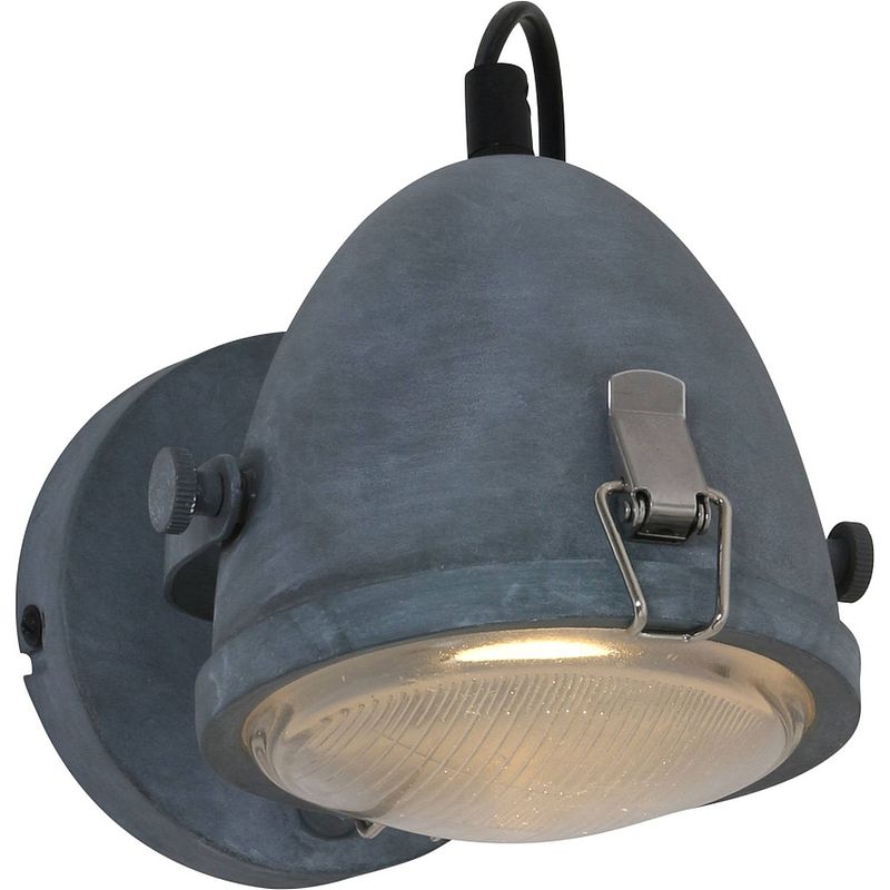 Foto van Lightning - industriele wandlamp 1-l spot medium - grijs