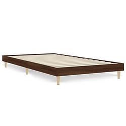 Foto van Vidaxl bedframe bewerkt hout bruineikenkleurig 90x200 cm