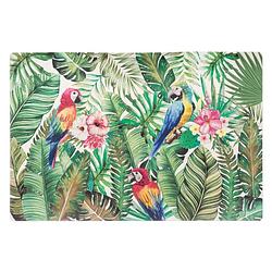 Foto van Rechthoekige placemat tropisch papegaaien pvc 45 x 30 cm - placemats