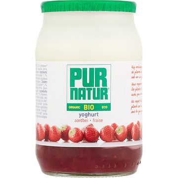 Foto van Pur natur bio yoghurt aardbei 150g bij jumbo