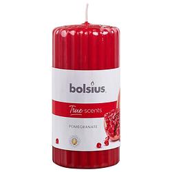 Foto van Bolsius geurkaars true scents pomegranate 12 cm wax rood