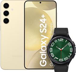 Foto van Samsung galaxy s24 plus 512gb geel 5g + galaxy watch 6 classic zwart 47mm