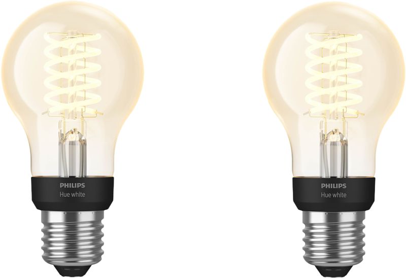 Foto van Philips hue filamentlamp white standaard e27 duo pack