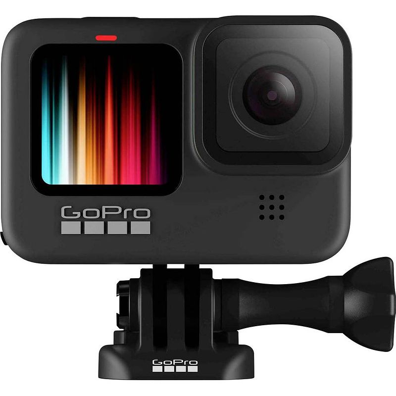 Foto van Gopro hero 9 black actioncam - 5k / 30 bps actioncam 5k, gps, waterdicht, schokbestendig, stereo sound, touchscreen, wifi