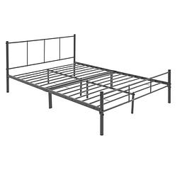 Foto van Ml-design metalen bed antraciet, 160x200 cm, gemaakt van stalen frame met poedercoating