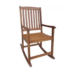 Foto van Degamo- comfortabele houten schommelstoel, geolied acaciahout