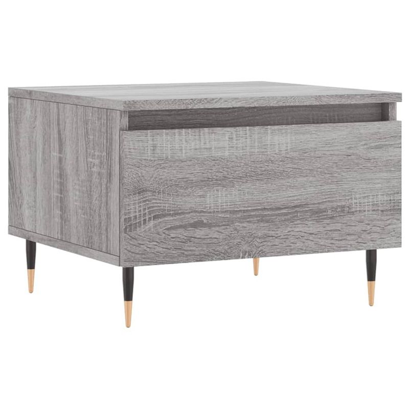 Foto van Vidaxl salontafel 50x46x35 cm bewerkt hout grijs sonoma eikenkleurig