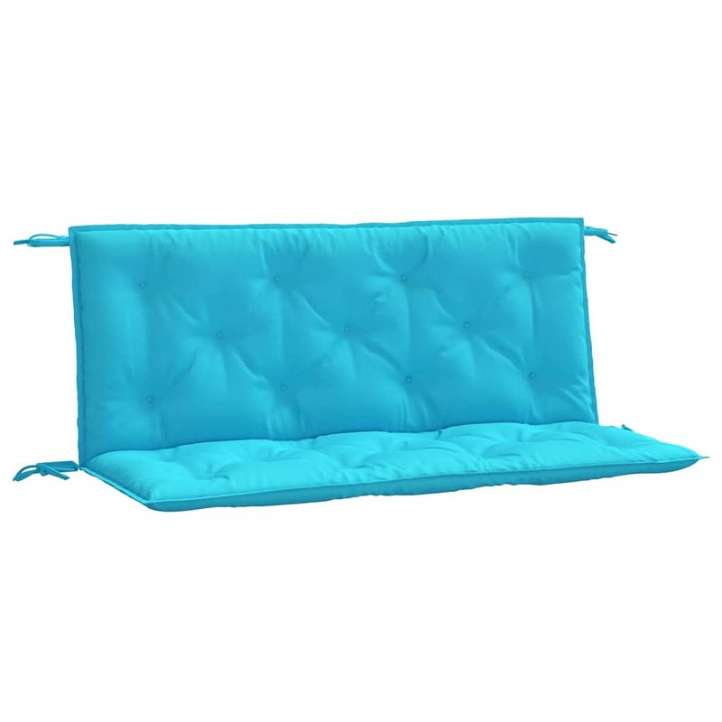 Foto van The living store tuinbankkussens - polyester - 120x50x7 cm - turquoise