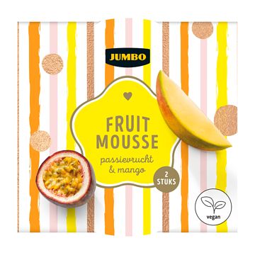 Foto van Jumbo fruitmousse passievrucht & mango 2 x 70g