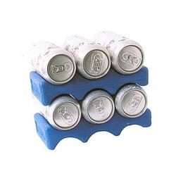 Foto van 5x stuks blauwe koelelementen voor frisdrank/bier blikjes