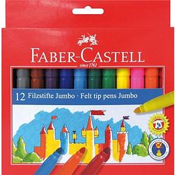 Foto van Viltstiften faber castell jumbo 12 stuks karton etui