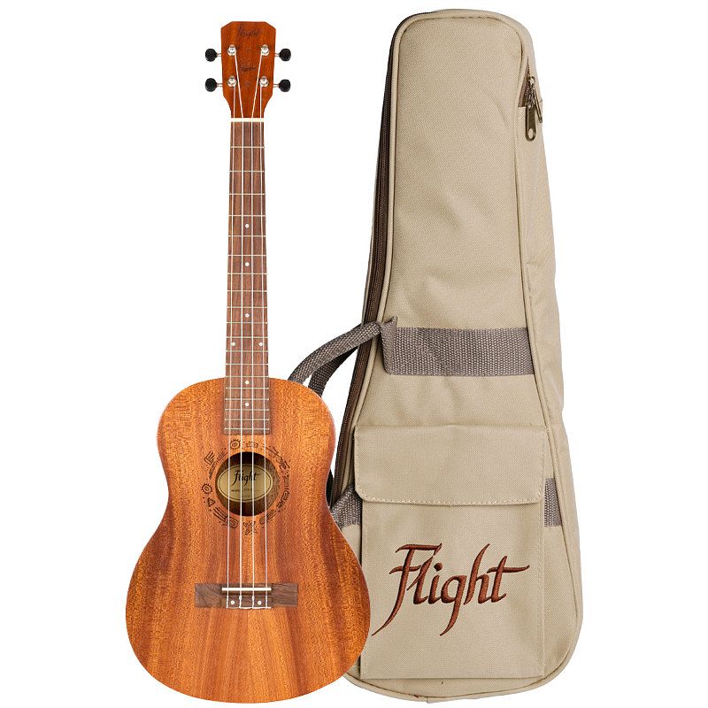 Foto van Flight natural series nub310 bariton ukelele met gigbag