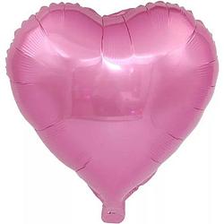 Foto van Folieballon hart roze 18 inch 45 cm dm-products
