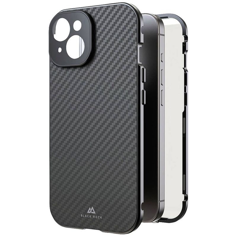 Foto van Black rock 360° glass cover apple iphone 15 carbon