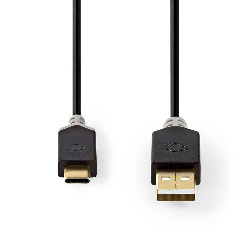 Foto van Nedis usb-kabel - antraciet - 1.00 m