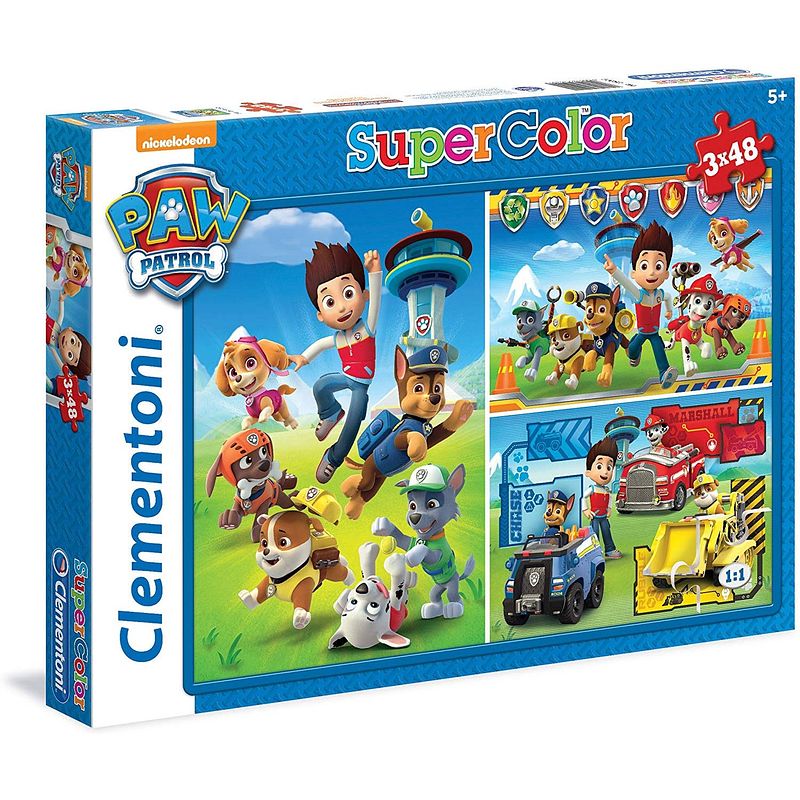 Foto van Clementoni legpuzzel paw patrol 48 stukjes 3 stuks