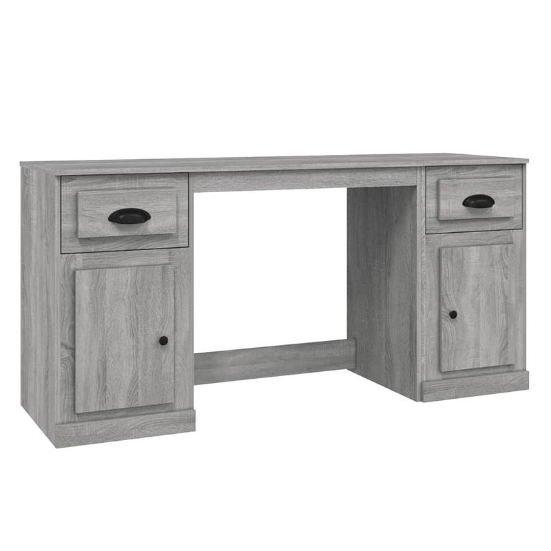 Foto van The living store bureau - kast - grijs sonoma eiken - 154.5 x 50 x 75 cm