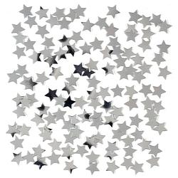 Foto van Zilveren sterretjes confetti versiering 15 gram - confetti