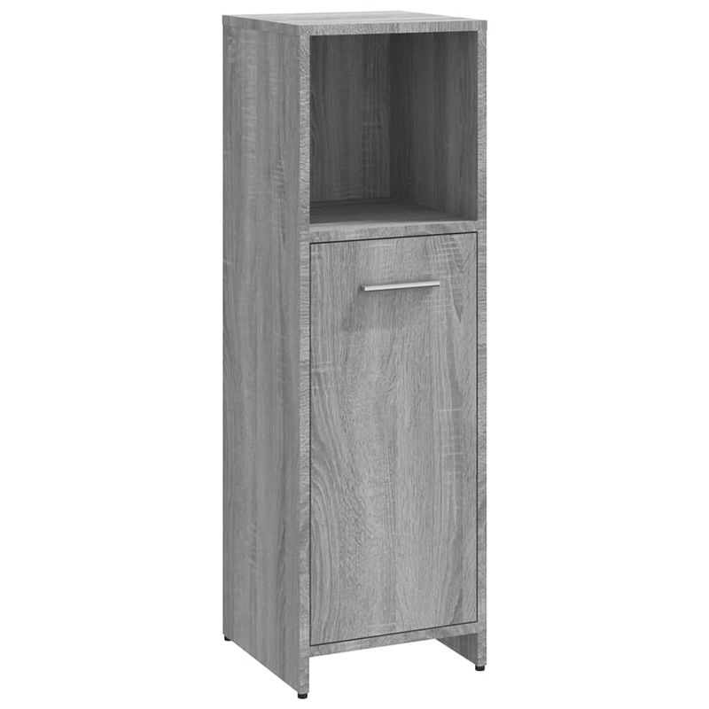 Foto van The living store kast badkamer - 30 x 30 x 95 cm - grijs sonoma eiken