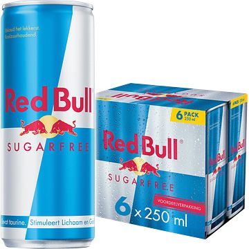 Foto van Red bull energy drink suikervrij 6 x 250ml bij jumbo