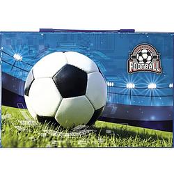 Foto van Derform kleurset football jongens 31 x 21,5 cm blauw 68-delig